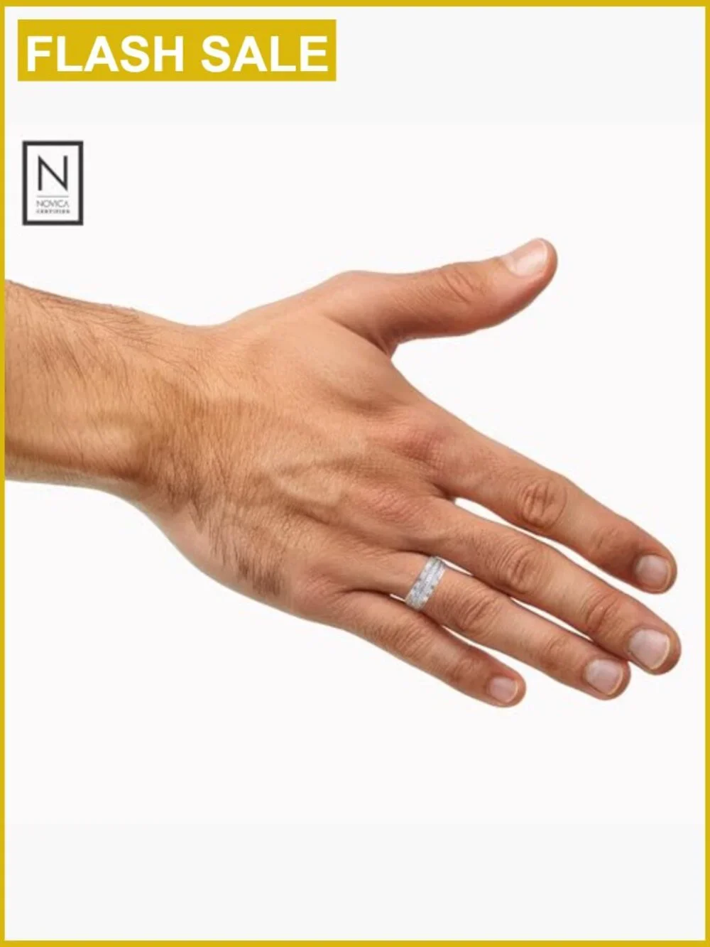 Handcrafted Sterling Silver Meditation Spinner Ring Band